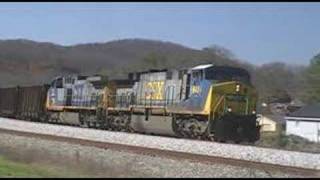 preview picture of video 'CSX N172 Unit Coal Train at Emerson, GA'