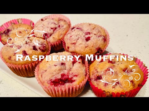 🍓 Raspberry Muffins with Yogurt | Soft, Fluffy & Full of Flavor Cupcake! 🍰
