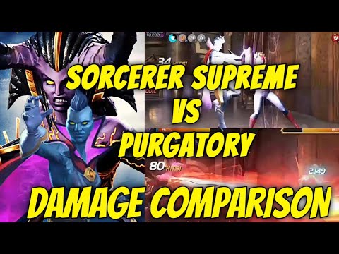 MCOC Sorcerer Supreme Vs Purgatory Damage Comparison | Marvel Contest of Champions | Best champions