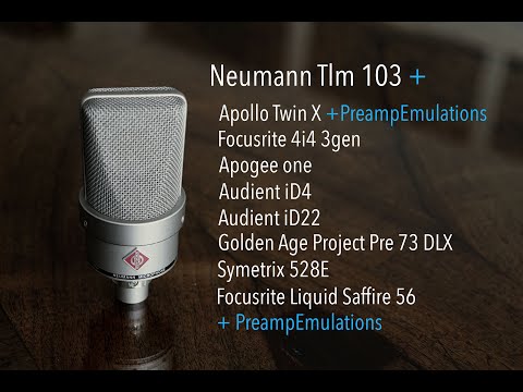 Neumann Tlm103 + Interfaces APOLLO TWIN FOCUSRITE APOGEE AUDIENT