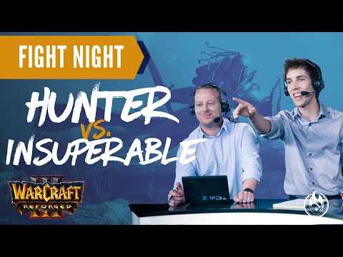 HunteR vs. iNSUPERABLE w/Grubby & Kendric - Warcraft 3 Gameplay