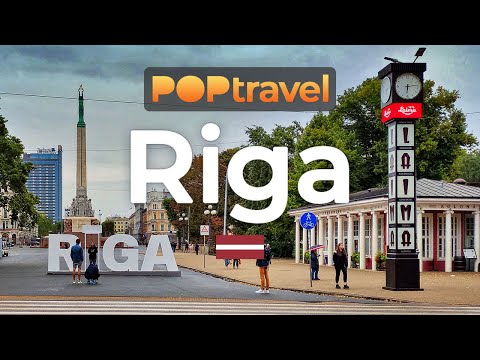 Walking in RIGA / Latvia 🇱🇻- Rainy Summer Afternoon - 4K 60fps (UHD)