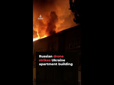 Russian drone strikes residential building in Ukraine