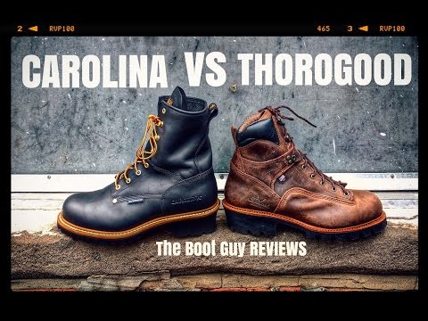 THOROGOOD VS CAROLINA [ what's your favorite looking Logger? ] [ The Boot Guy Reviews ]