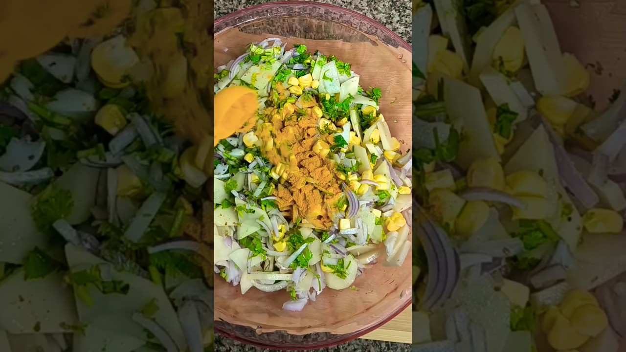 🌽 क्रिस्पी स्वीट कॉर्न भजिया 😋#SweetCornBhajiya #CrispyBhajiya #CornRecipe #Snacks #FoodReels