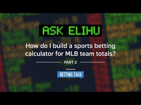 How to build a sports betting calculator for MLB team totals - Part 2