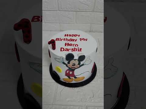Mickey Mouse Birthday Cake for Little Hero Darshit | Custom Cartoon Cake Design