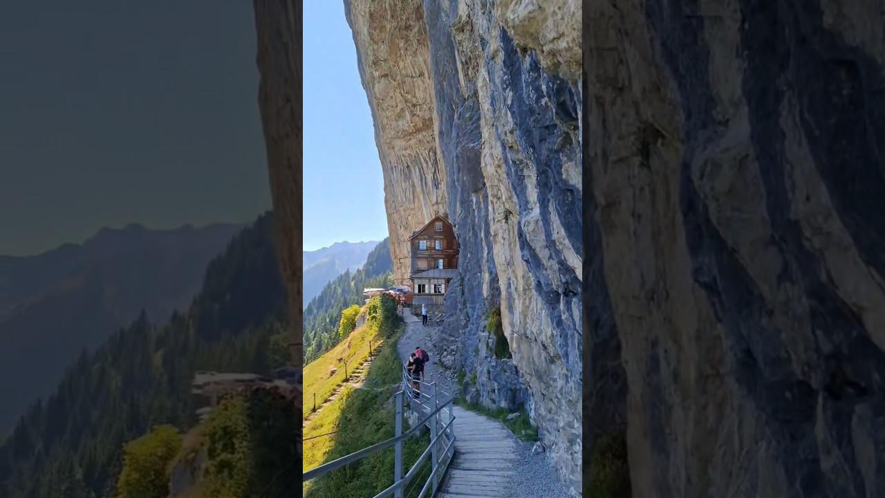 🏔️Ebenalp’s Cliffside Restaurant 🇨🇭 Aescher Mountain Hut |Switzerland’s Restaurant in the Rock ⛰️