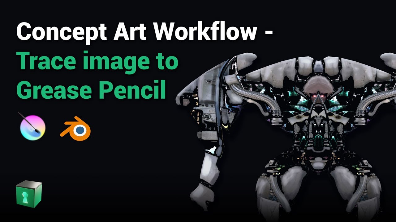 Blender Secrets - Concept art painting tutorial, how to use Trace Image to Grease Pencil