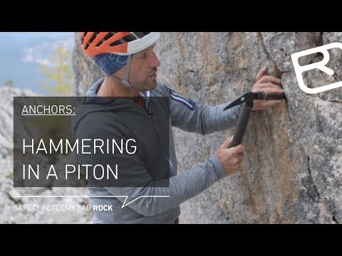Anchors: Hammering in a normal piton – Tutorial (23/43) | LAB ROCK