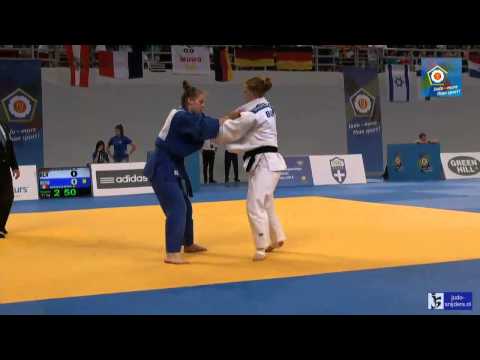 Judo 2014 European Championships Cadets Athens: Minenkova (BLR) - Meszaros (ROU) [-57kg]