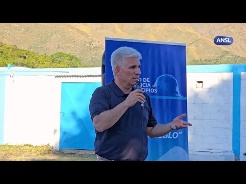 Claudio Poggi reinauguró la Estación de Bombeo N°5 de la Villa de Merlo