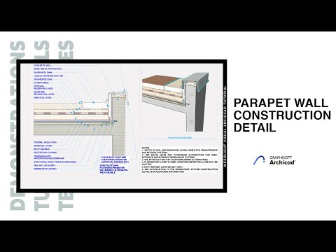 Beginner in ArchiCAD Construction Detailing | Parapet Wall Detail