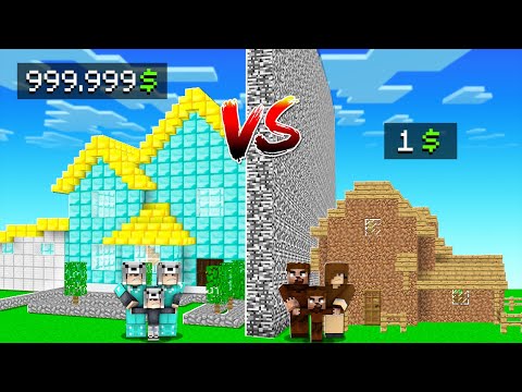 FAKİR AİLE YAPI VS ZENGİN AİLE YAPI - Minecraft Yapı Kapışması 😱