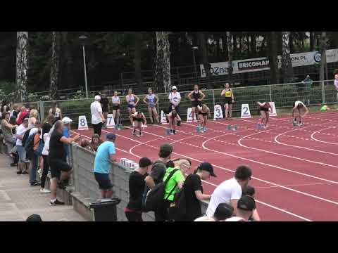 100m kobiet U18 bieg 3 - Poznań 20220611