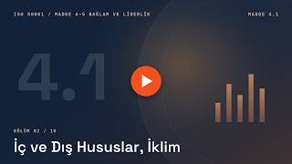 ISO 50001 Bağlam ve Liderlik #2 — 4.1 İç ve Dış Hususlar, İklim Değişikliği