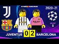 Juventus vs Barcelona 0-2 • Champions League 20/21 • Goals Highlights Juve Barcellona Lego Football