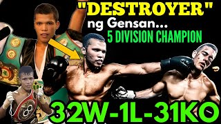 Download lagu PAMBATO NG GENSAN SA FLYWEIGHT TINAWAG NA 'Destroyer' NAGING 5 DIVISION CHAMPION | HALOS TKO LAHAT! mp3