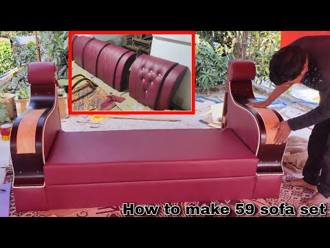 how to make 53/59 leather sofa set kaise banaya jata hai sofa measurement