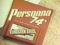 Personna 74 Razor Blades 'Tungsten Steel' Commercial (1972)
