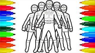 Power Rangers + Transformers Coloring Pages