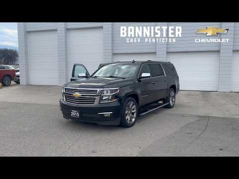 2015 Chevrolet Suburban 4WD 4dr LTZ in Black for sale at Bannister Chevrolet Penticton in Penticton, BC