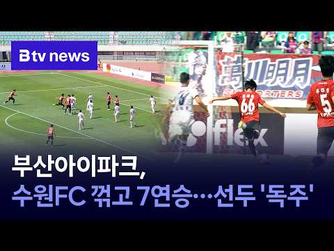 부산아이파크, 수원FC 꺽고 7연승...선두 '독주'