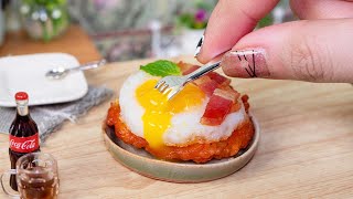 Good Morning with Miniature American Breakfast - ASMR Cooking Mini Food Recipe 4K