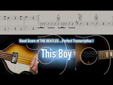 Score / TAB : This Boy - The Beatles - guitar, bass, drums
