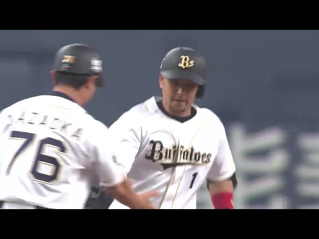 【6回裏】反撃開始だ!! バファローズ・中島 8号2ランで1点差!! 2016/9/28 Bs-E