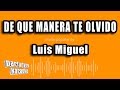 Luis Miguel - De Que Manera Te Olvido (Versión Karaoke)