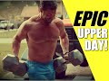 TORCHED! Complete Chest, Back, & Arms Push-Pull Dumbbell Workout | Chandler Marchman