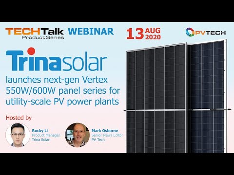 Trina Solar представляет модули Vertex 550W/600W для СЭС