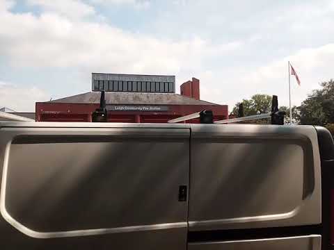 Leigh's Pump Leaving station - Greater Manchester Fire and Rescue Service