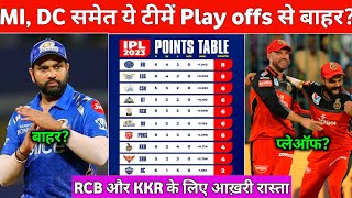 IPL 2023 Play Offs - All 10 Teams Play Off Chances || Can MI & RCB Qualify In Play offs