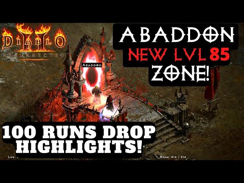 D2R - 100 Abaddon Runs Loot Highlights