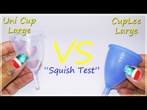 Uni Cup vs CupLee LARGE "Squish Test" - Menstrual Cups