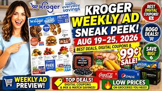 Kroger Weekly Ad Sneak Peek Aug 19–25, 2026 (8/19/26 – 8/25/26) | Best Deals, Digital Coupons & 99¢