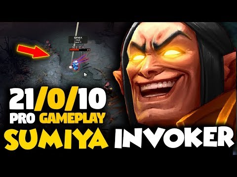 Sumiya Invoker God - NO ONE CAN TOUCH ME! - 21 Kills 0 Death - EPIC GAMEPLAY | Dota 2 Invoker