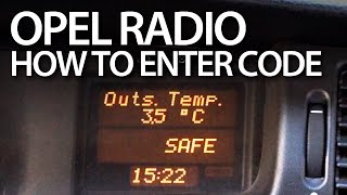 How to unlock Opel radio (SAFE Philips CCR 600)