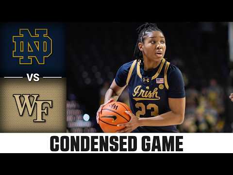 Notre Dame vs. Wake Forest Condensed Game | 2025-26 ACC Women's Basketball