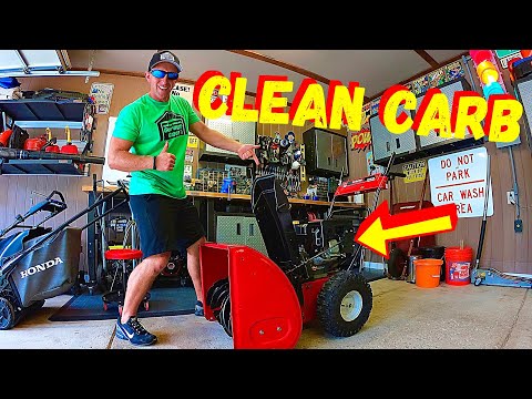 HOW TO CLEAN AN MTD YARD MACHINES CRAFTSMAN TROY BILT SNOWBLOWER CARBURETOR FOR BEGINNERS