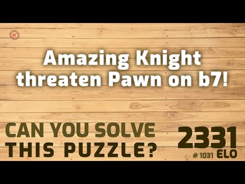 Can you solve this puzzle? # 1031 Amazing Knight threaten Pawn on b7!chess games adolf anderssen
