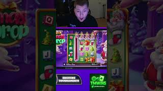 Casino Slot Machine BIG WIN! Holiday Theme Bonus Feature #shorts