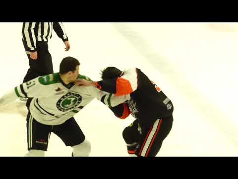 Hockey Fight LNAH  D Malouin vs Barkker KO 6 dec 2019