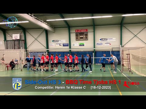 Volleybal Heren 1e Klasse C: Side-Out H3 - BBQ Time Tjoba H1 [18-12-2023]