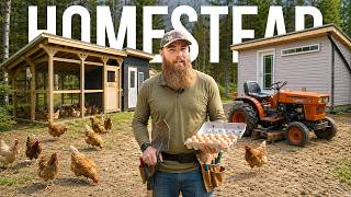 Full Day on Our DIY Homestead We Built From Scratch