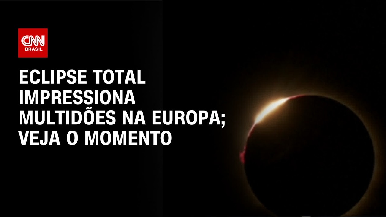 Eclipse solar total: veja o momento em que o céu escurece na Europa | CNN 360°