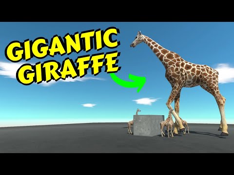 Four Giraffe vs Gigantic Giraffe in Animal Revolt Battle Simulator