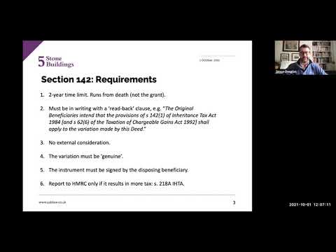 Post death arrangements - Webinar by Simon Douglas